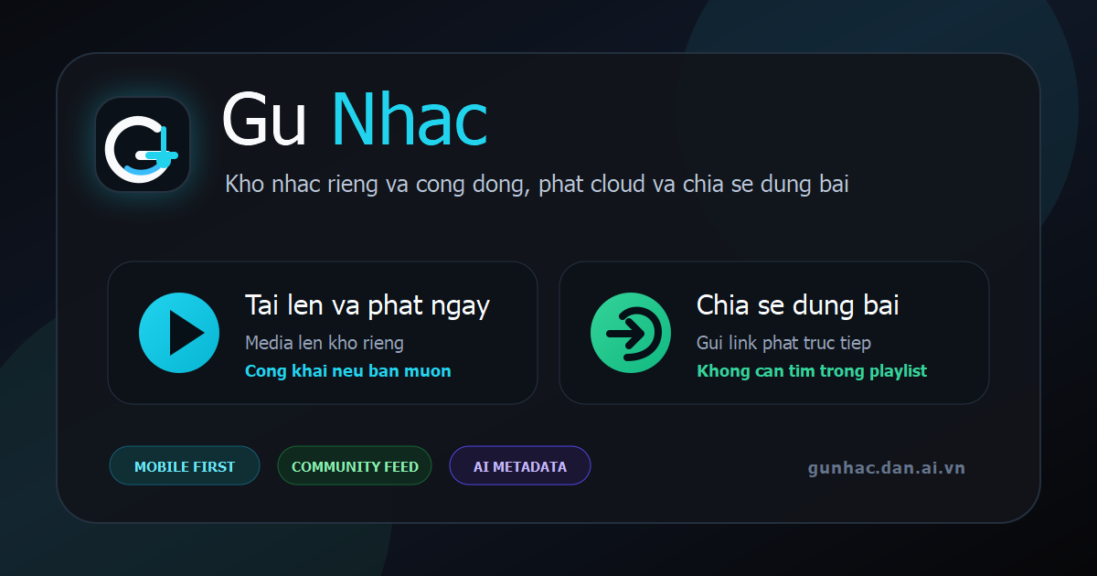 Gu Nhạc - kho nhạc cloud, playlist cộng đồng và link phát từng bài